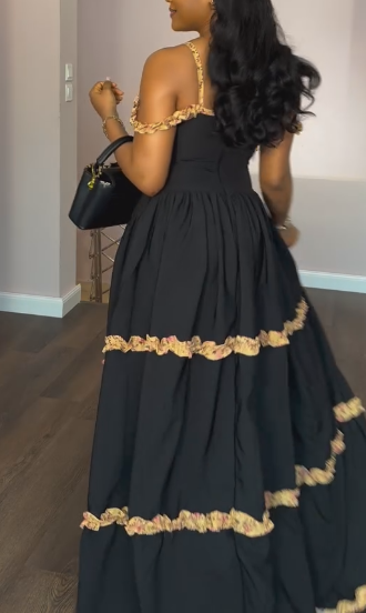 Crepe Sling Maxi Dress