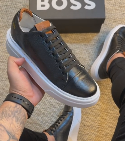 Leather Triple Stitch Sneakers