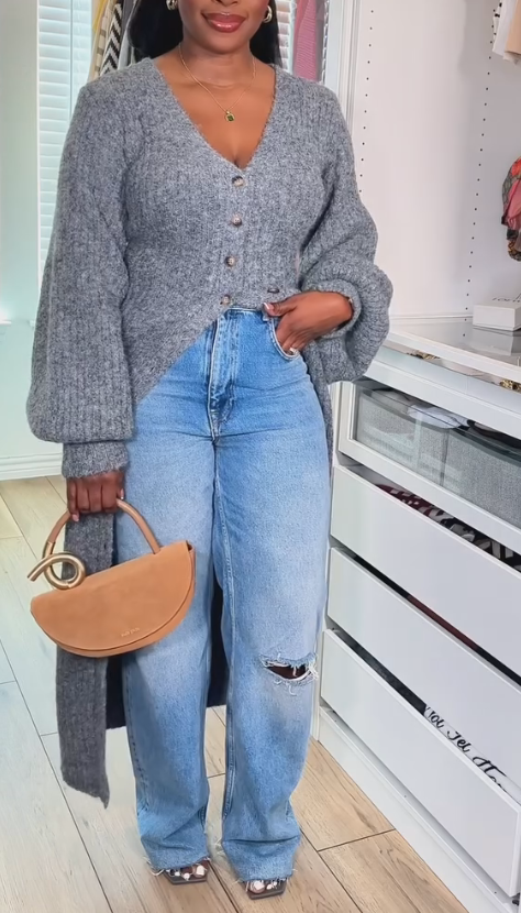 Sweater Dress With Buttons