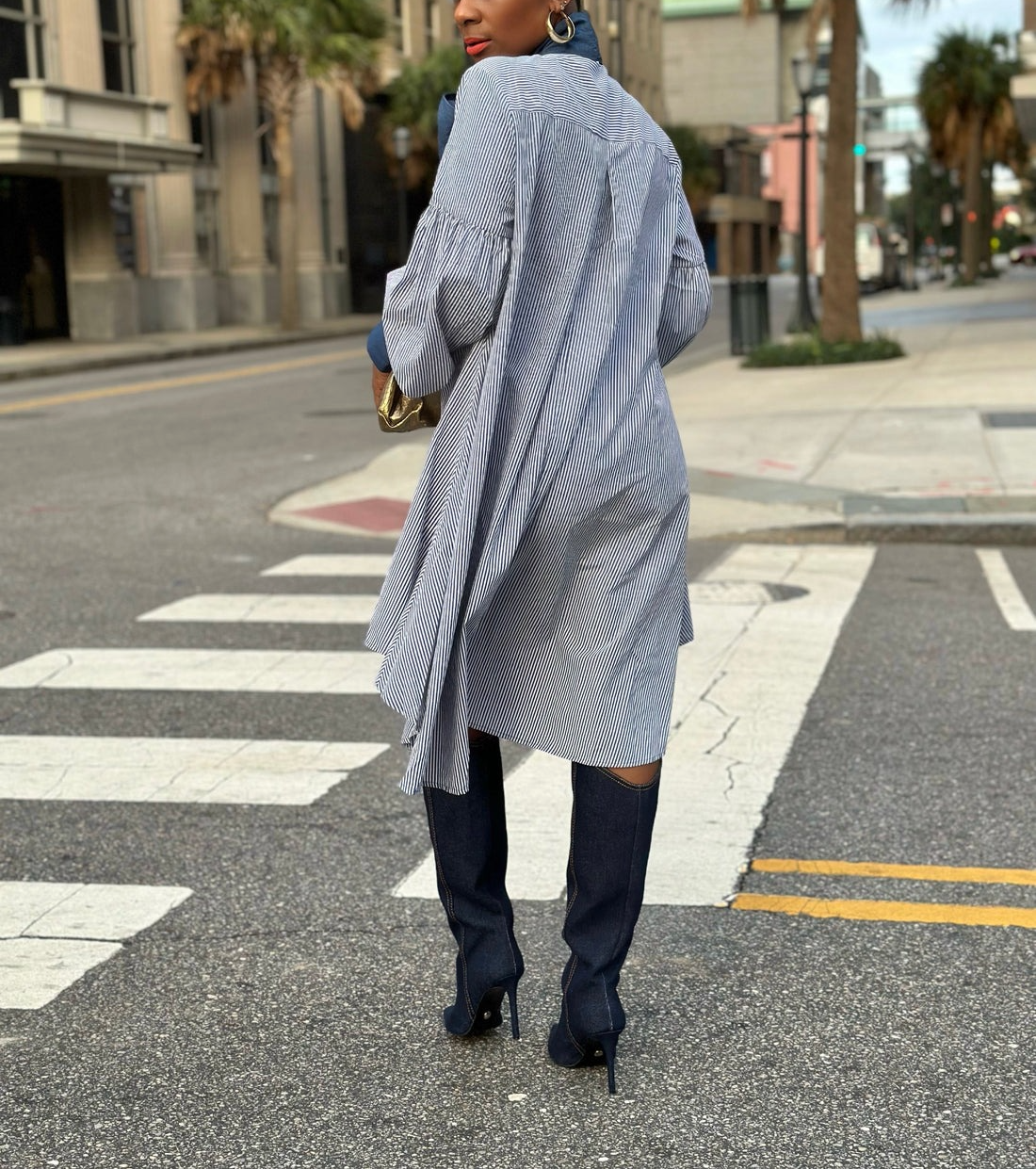 Denim Stripe Dress
