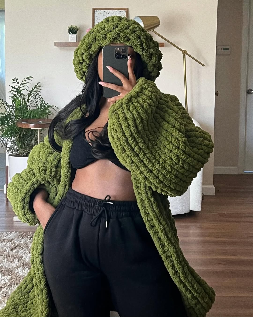 Thickened Sweater Loose Long Cardigan