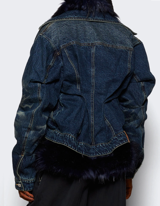 Fab Faux Fur Denim Jacket