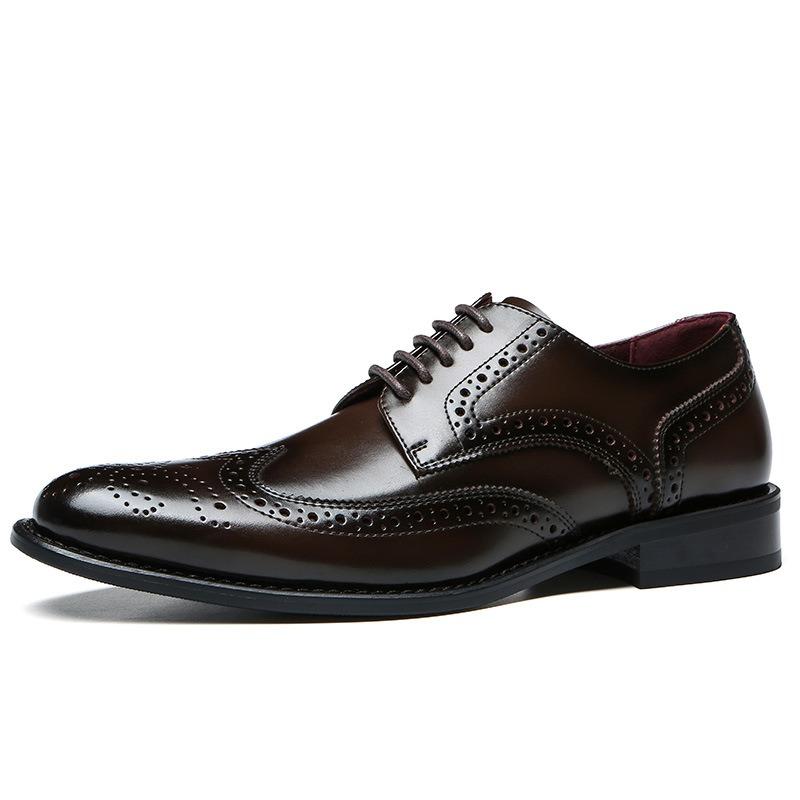 Men's Classic Wingtip Brogue Derby Shoes