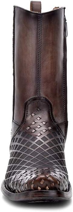 Men's Boot in Genuine Leather with Zipper Black