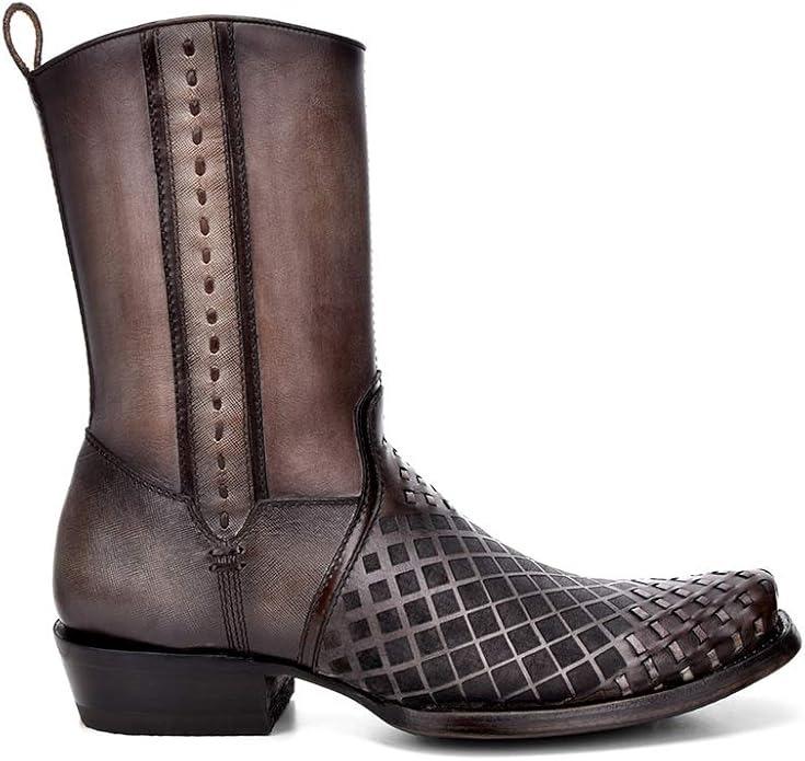 Men's Boot in Genuine Leather with Zipper Black