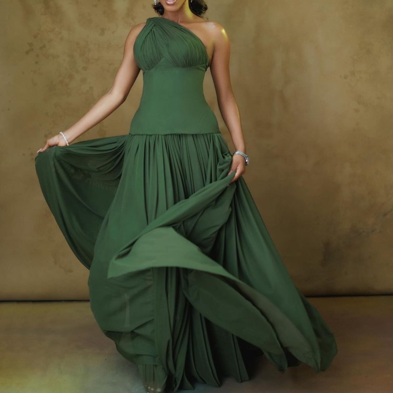 Green Sleeveless Maxi Dress