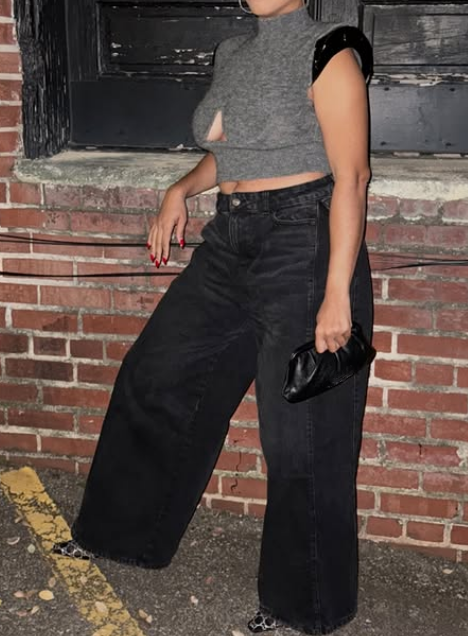 Faaaab Grey Knit Sweater Top