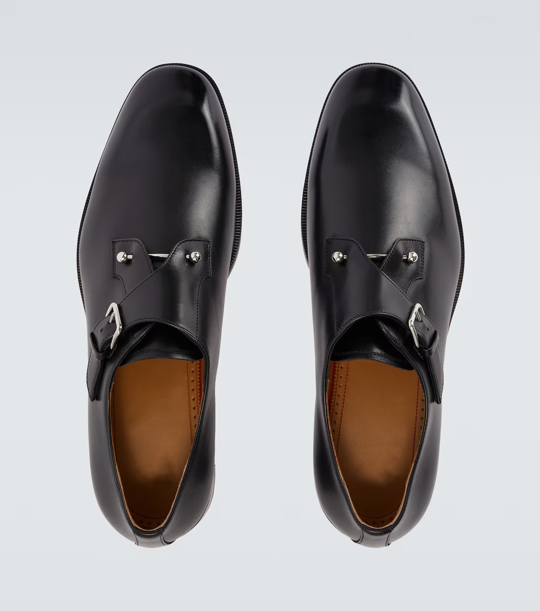 High-quality leather monk shoes