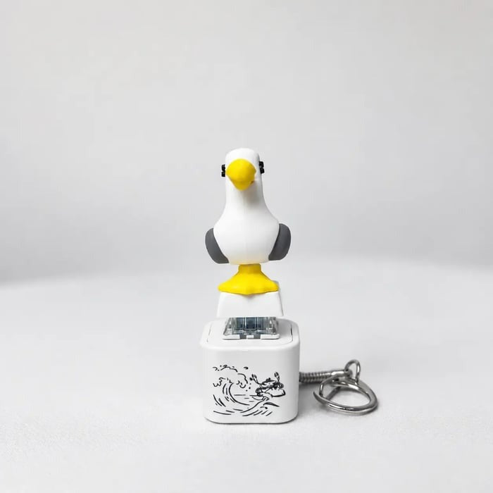 Seagull "MINE!" Sound Button Keychain – Real Sound & LED Light Fun Gift