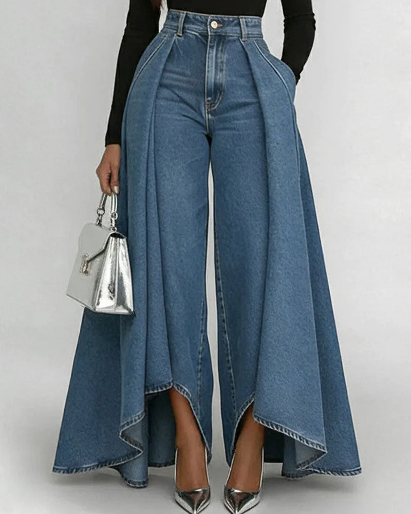 Elegant Wide-leg Pants