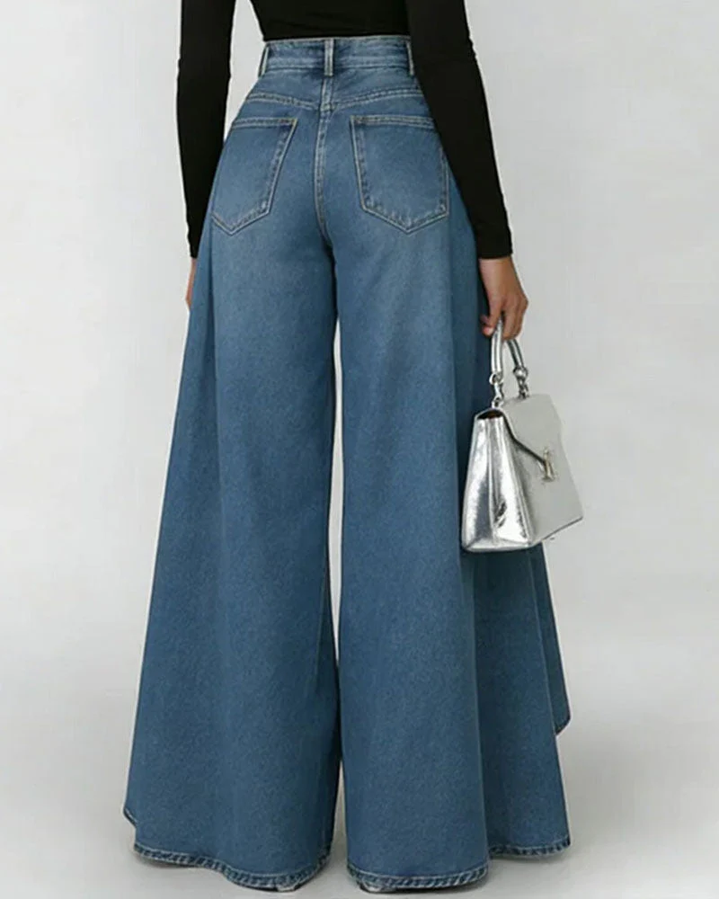 Elegant Wide-leg Pants