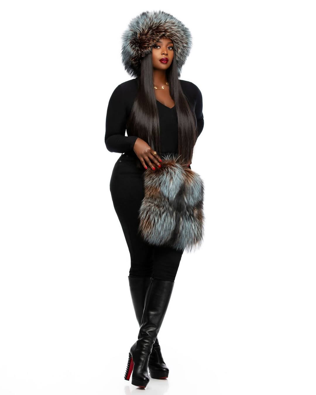 Dina Silver Fox Hat