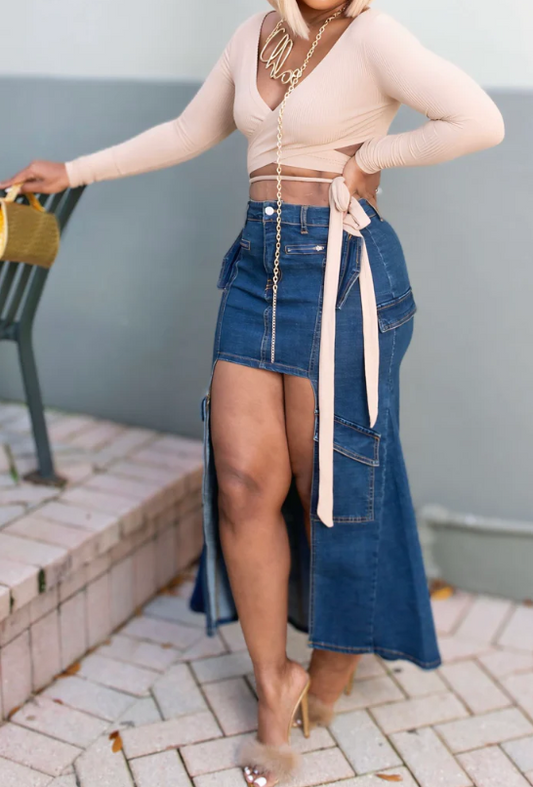 The Stylish Denim Skirt