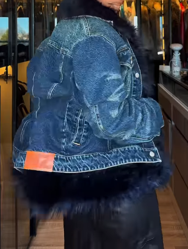 Fab Faux Fur Denim Jacket