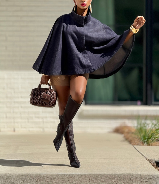 RESTOCKED Visions Of You Denim Cape