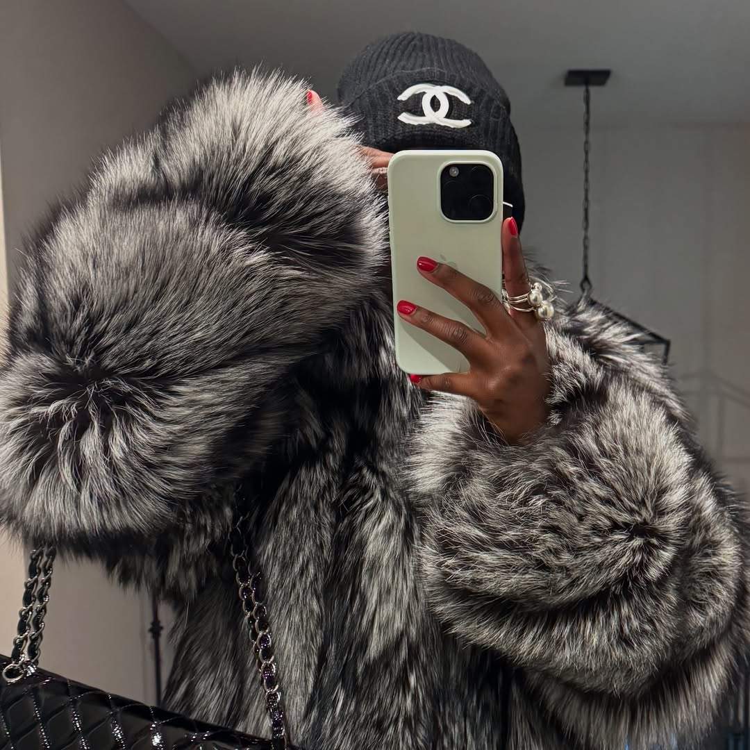 Silvia Silver Fur Coat