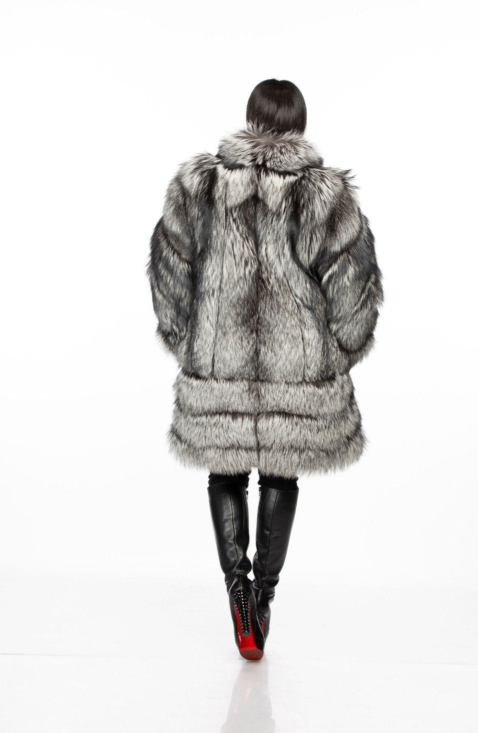 Silvia Silver Fur Coat