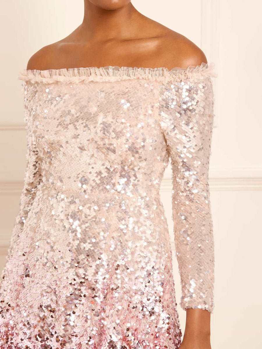 Off Shoulder Sequined Party Dress