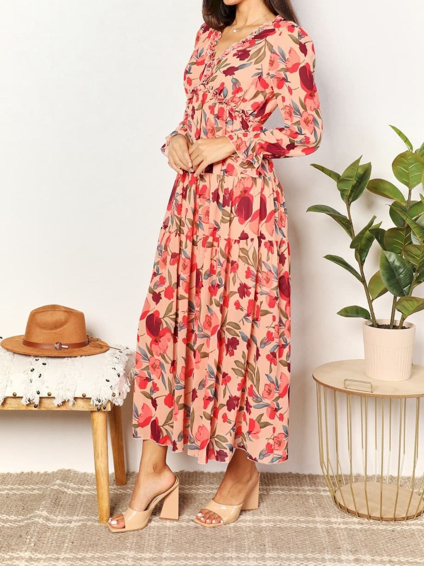 Long Sleeve Floral Maxi Dress