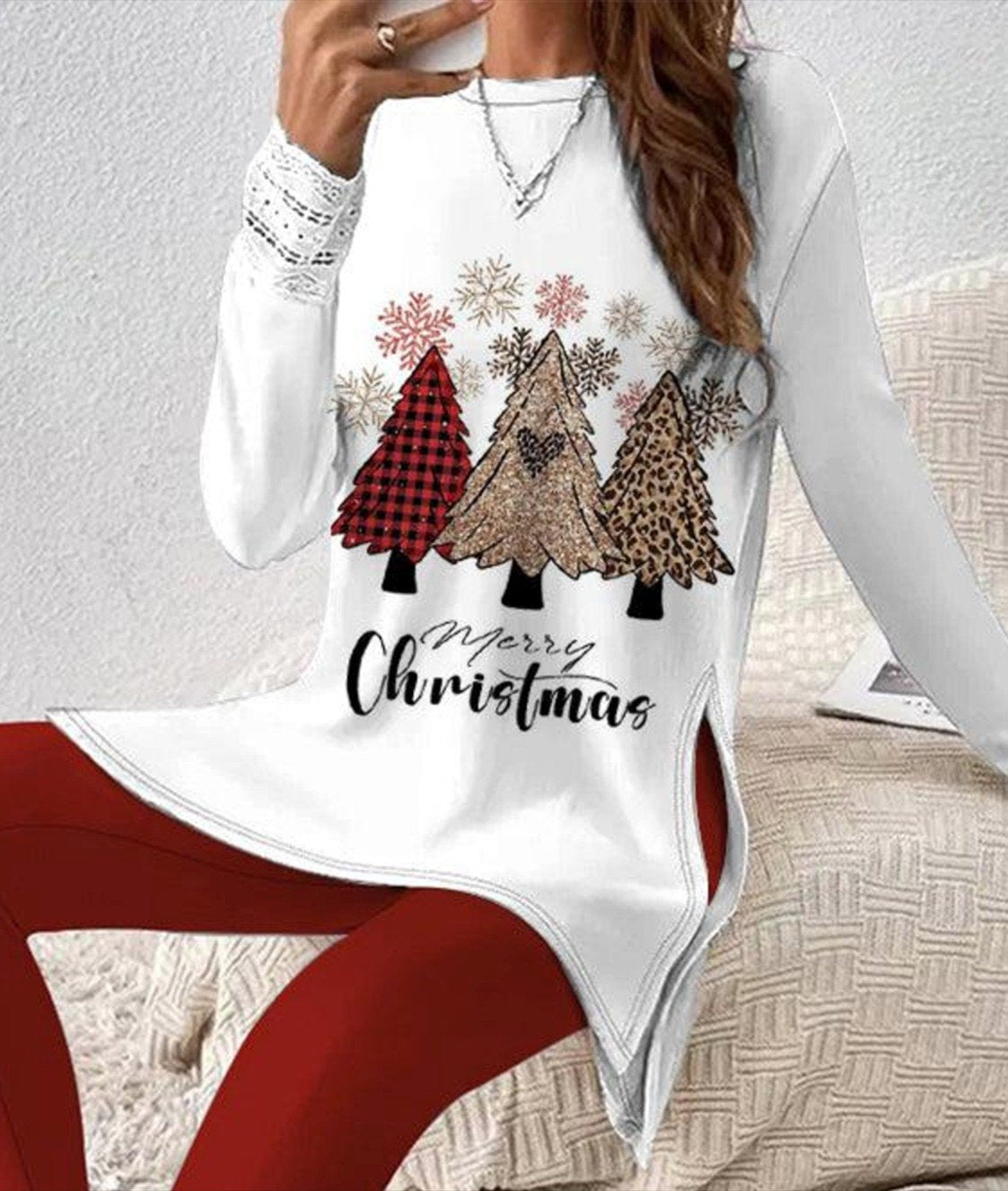 Classy Long Sleeve Print Two Piece Set