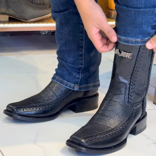 Men's Square-toed High-heeled Boots