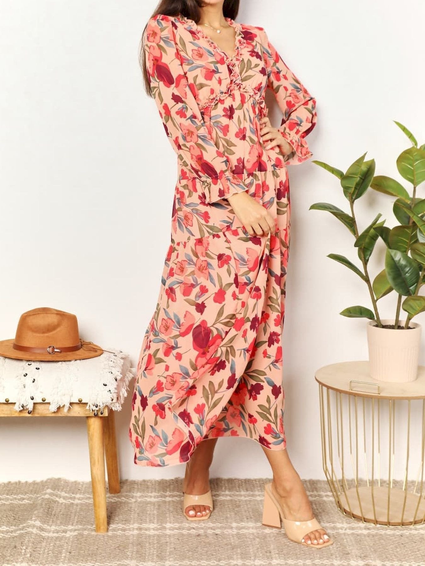 Long Sleeve Floral Maxi Dress