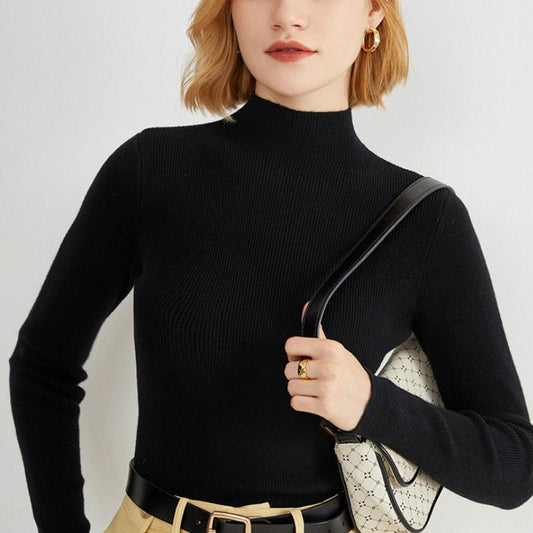 Chic Turtleneck Knit Sweater