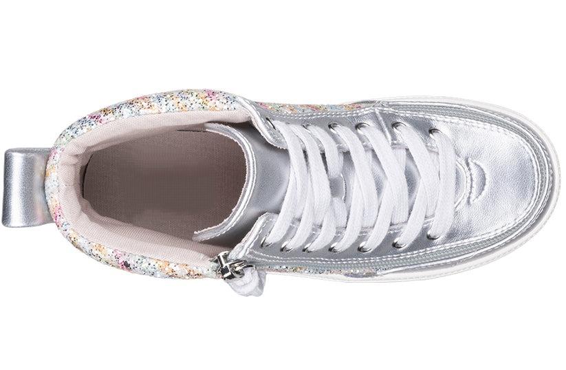 Silver Rainbow STYLENTRY Classic Lace High Tops