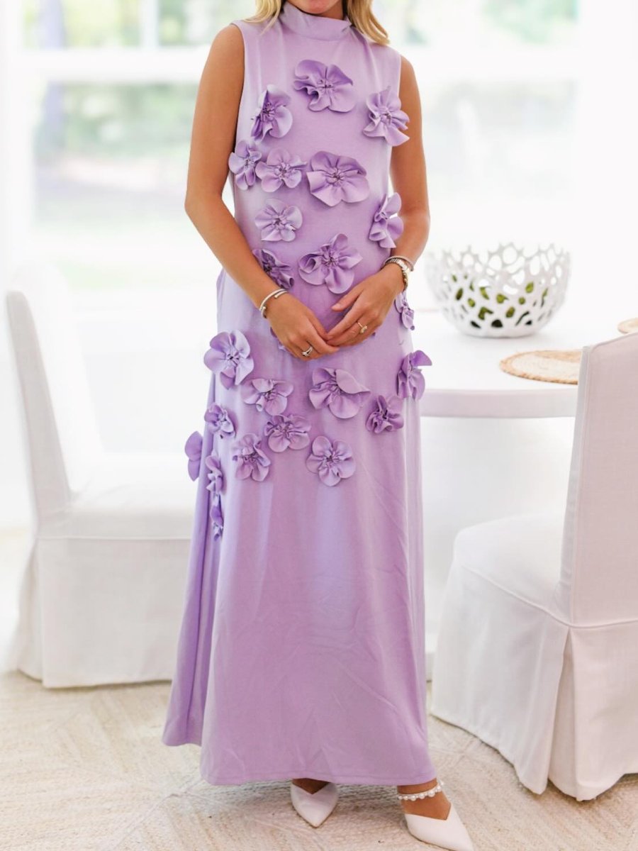 Gorgeous Flower Sleeveless Maxi Dress