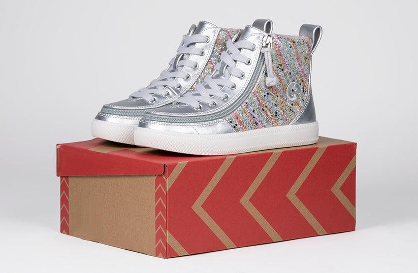 Silver Rainbow STYLENTRY Classic Lace High Tops