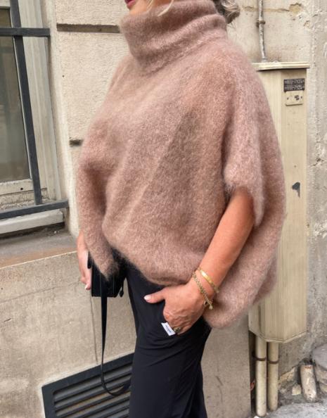 Comfy Mohair Oversized High-neck Sweater